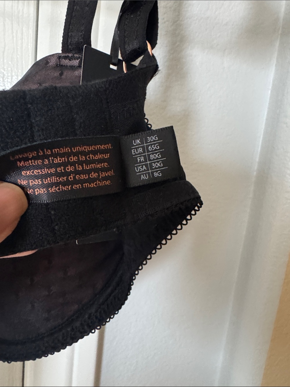 Everyday Support Black Padded Lace-Overlay Bra - Picture 10 of 11